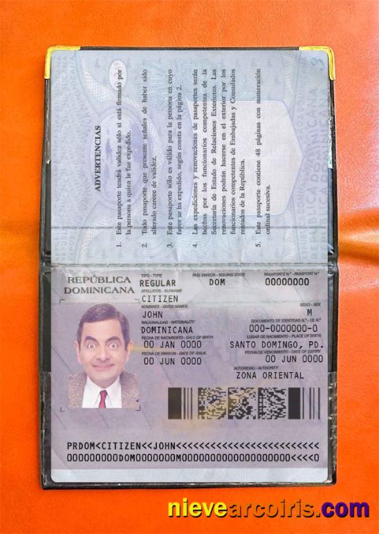 Dominican Repubic passport version 2 photolook